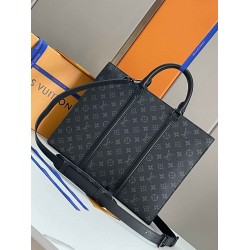 ルイ・ヴィトン メンズ サックプラ・オゾンタル ジップ モノグラム・エクリプス 本革 2WAY ブリーフケース ビジネスバッグ M45265 男女兼用