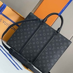 ルイ・ヴィトン メンズ サックプラ・オゾンタル ジップ モノグラム・エクリプス 本革 2WAY ブリーフケース ビジネスバッグ M45265 男女兼用