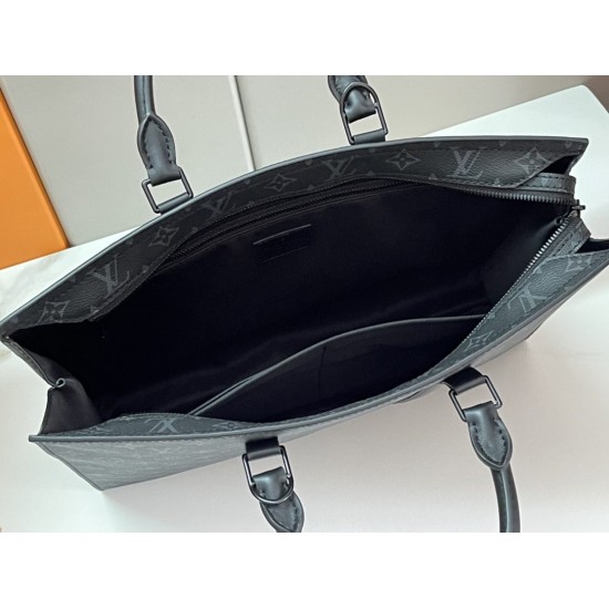 ルイ・ヴィトン メンズ サックプラ・オゾンタル ジップ モノグラム・エクリプス 本革 2WAY ブリーフケース ビジネスバッグ M45265 男女兼用