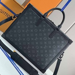 ルイ・ヴィトン メンズ ソフトトランク・ブリーフケース モノグラム・エクリプス 本革 2WAY ビジネスバッグ M44952 男女兼用