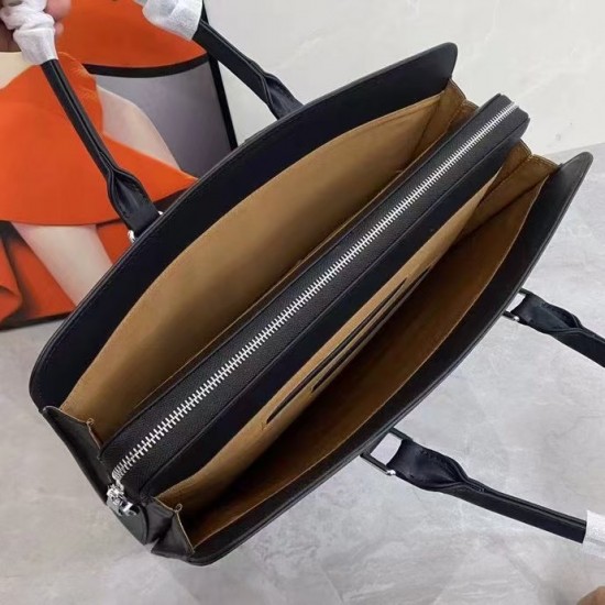 ルイ・ヴィトン メンズ ダイヤルロック搭載 タイガ調 本革 2WAY ブリーフケース ビジネスバッグ 書類かばん ブラック 男女兼用