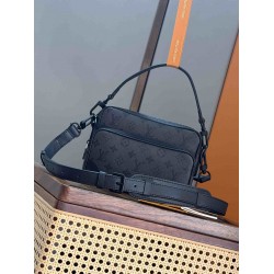 ルイ・ヴィトン メンズ ニル・メッセンジャー モノグラム・ミッドナイト 本革 2層式 2WAY ショルダーバッグ M26783 男女兼用