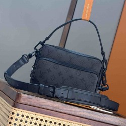 ルイ・ヴィトン メンズ ニル・メッセンジャー モノグラム・ミッドナイト 本革 2層式 2WAY ショルダーバッグ M26783 男女兼用