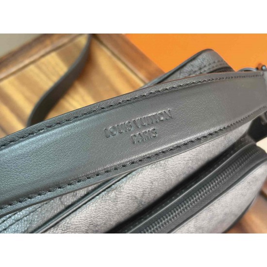 ルイ・ヴィトン メンズ ニル・メッセンジャー モノグラム・ミッドナイト 本革 2層式 2WAY ショルダーバッグ M26783 男女兼用