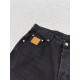 ルイ・ヴィトン SS26 ロゴ刺繍 ブラックウォッシュ ペインター カーゴデニムパンツ ワークパンツ ブラック メンズ レディース