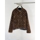 ルイ・ヴィトン SS26 Monogram リバーシブル フリースジャケット ボアブルゾン ブラウン×ネイビー メンズ レディース