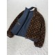ルイ・ヴィトン SS26 Monogram リバーシブル フリースジャケット ボアブルゾン ブラウン×ネイビー メンズ レディース