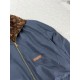 ルイ・ヴィトン SS26 Monogram リバーシブル フリースジャケット ボアブルゾン ブラウン×ネイビー メンズ レディース