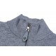 ルイ・ヴィトン 26FW ダミエ棋盤格 ハーフジップ ハイネック ニットセーター 灰色 グレー メンズ レディース