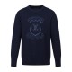 ルイ・ヴィトン 26FW クレストエンブレム 刺しゅうクルーネックニットセーター ネイビー メンズ レディース