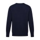 ルイ・ヴィトン 26FW クレストエンブレム 刺しゅうクルーネックニットセーター ネイビー メンズ レディース