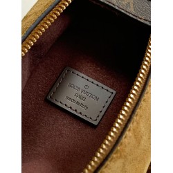 ルイヴィトン レディース サイドトランク MM スエードカーフレザー モノグラム 2WAY ショルダーバッグ キャメル M25160