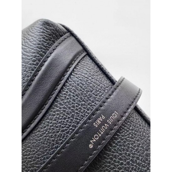 ルイヴィトン レディース グレインラムレザー スムースカーフ ナノ LV ライダー LV サークル 2WAY ミニバッグ オールブラック シルバー金具 M14623