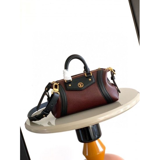 ルイヴィトン レディース グレインラムレザー スムースカーフ ナノ LV ライダー LV サークル 2WAY ミニバッグ バーガンディ M14623