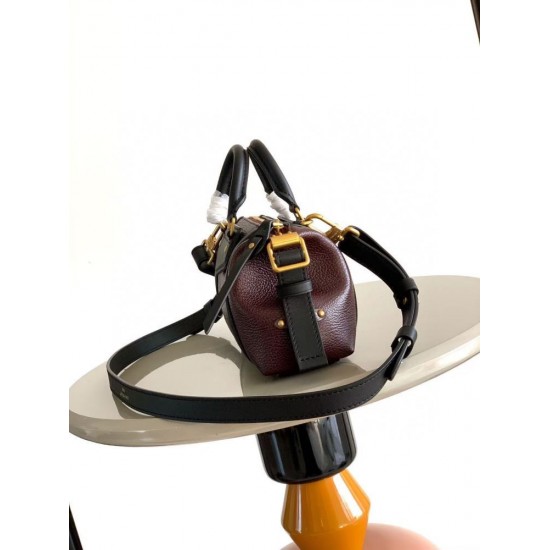 ルイヴィトン レディース グレインラムレザー スムースカーフ ナノ LV ライダー LV サークル 2WAY ミニバッグ バーガンディ M14623