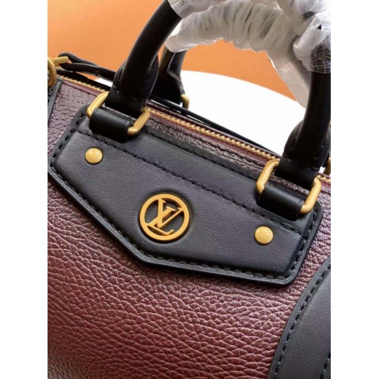 ルイヴィトン レディース グレインラムレザー スムースカーフ ナノ LV ライダー LV サークル 2WAY ミニバッグ バーガンディ M14623