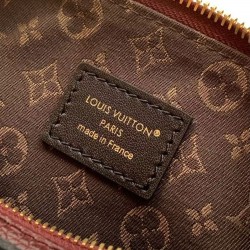ルイヴィトン レディース グレインラムレザー スムースカーフ ナノ LV ライダー LV サークル 2WAY ミニバッグ バーガンディ M14623