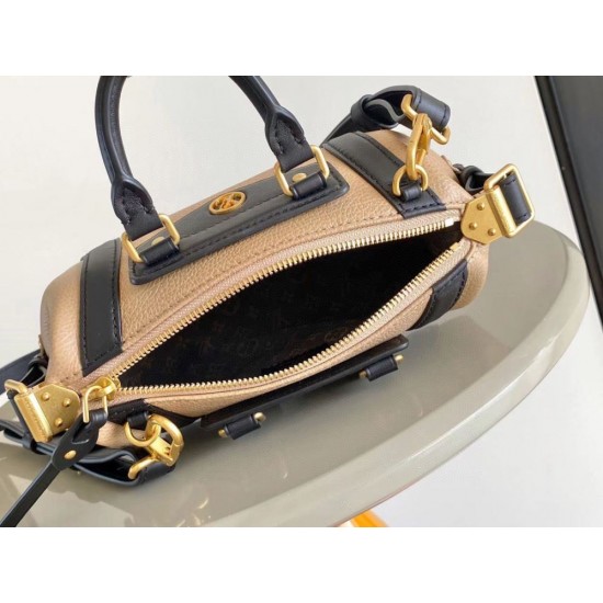 ルイヴィトン レディース ピクセルグレインラムレザー スムースカーフ ナノ LV ライダー LV サークル 2WAY ミニバッグ キャメルベージュ M14623