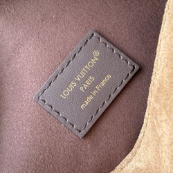 ルイヴィトン レディース スエード モノグラム ポシェット ミア Sロック ワンショルダー 腋下バッグ キャメル M2A252