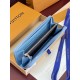 ルイヴィトン メンズ レディース モノグラム 風景プリント ジッピー ウォレット ラウンドファスナー 長財布 クラッチバッグ ブルー M29720