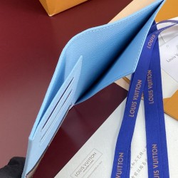 ルイヴィトン メンズ レディース モノグラム 風景プリント クーヴェルテュール パスポール パスポートカバー トラベルケース ブルー M29716