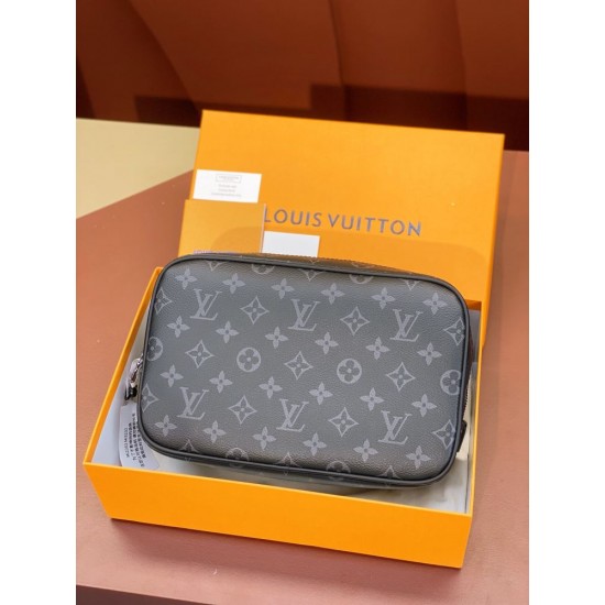 ルイヴィトン メンズ モノグラム・エクリプス トゥルース・トワレ GM クラッチバッグ セカンドバッグ 洗面用具入れ M43383