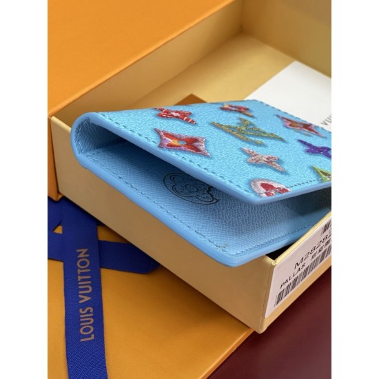 ルイヴィトン オーガナイザー・ドゥ ポッシュ カードケース モノグラム ドーナツ ライトブルー M28282