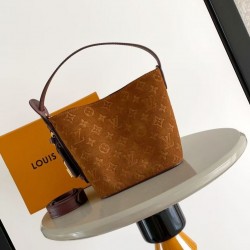 ルイヴィトン レディース スエード モノグラム オール イン BB パドロック付き 2WAY バケットバッグ ハンドバッグ キャメル M29834