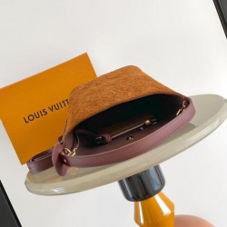 ルイヴィトン レディース スエード モノグラム オール イン BB パドロック付き 2WAY バケットバッグ ハンドバッグ キャメル M29834