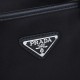 プラダ メンズ Re-Nylon サフィアーノレザー トライアングルロゴ 縦型 2WAY トートバッグ ビジネスバッグ ブラック 175代工 男女兼用