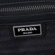 プラダ メンズ Re-Nylon サフィアーノレザー トライアングルロゴ 縦型 2WAY トートバッグ ビジネスバッグ ブラック 175代工 男女兼用
