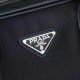 プラダ メンズ Re-Nylon サフィアーノレザー トライアングルロゴ 横型 2WAY ブリーフケース ビジネスバッグ ブラック 175代工 男女兼用