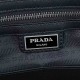 プラダ メンズ Re-Nylon サフィアーノレザー トライアングルロゴ 横型 2WAY ブリーフケース ビジネスバッグ ブラック 175代工 男女兼用