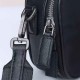 プラダ メンズ Re-Nylon サフィアーノレザー ミニポーチ付き トライアングルロゴ ショルダーバッグ カメラバッグ ブラック 175代工 男女兼用
