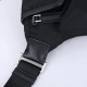 プラダ メンズ Re-Nylon サフィアーノレザー フラップ トライアングルロゴ バムバッグ ウエストバッグ ボディバッグ ブラック 175代工 男女兼用