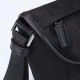 プラダ メンズ Re-Nylon サフィアーノレザー フラップ トライアングルロゴ ミニ メッセンジャーバッグ ショルダーバッグ ブラック 175代工 男女兼用