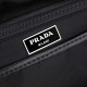 プラダ メンズ Re-Nylon サフィアーノレザー ダブルポケット トライアングルロゴ スリング バックパック ボディバッグ ブラック 175代工 男女兼用