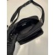 プラダ メンズ Re-Nylon サフィアーノレザー ミニポーチ付き トライアングルロゴ ショルダーバッグ カメラバッグ ブラック 2VH172 男女兼用
