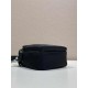 プラダ メンズ Re-Nylon サフィアーノレザー トライアングルロゴ 縦型 2WAY ミニショルダーバッグ スマホショルダー ブラック 2VH211 男女兼用