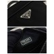 プラダ メンズ Re-Nylon サフィアーノレザー トライアングルロゴ 縦型 2WAY ミニショルダーバッグ スマホショルダー ブラック 2VH211 男女兼用