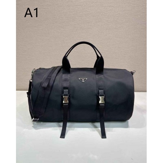 プラダ メンズ Re-Nylon トライアングルロゴ 2WAY ボストンバッグ ダッフルバッグ トラベルバッグ ブラック 2VC015 男女兼用