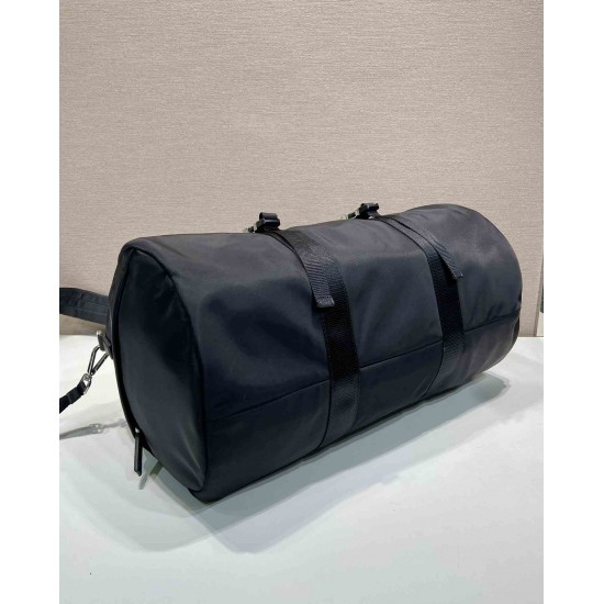 プラダ メンズ Re-Nylon トライアングルロゴ 2WAY ボストンバッグ ダッフルバッグ トラベルバッグ ブラック 2VC015 男女兼用