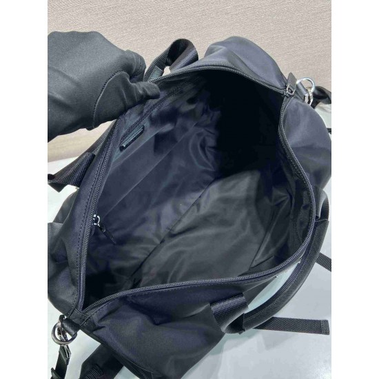 プラダ メンズ Re-Nylon トライアングルロゴ 2WAY ボストンバッグ ダッフルバッグ トラベルバッグ ブラック 2VC015 男女兼用