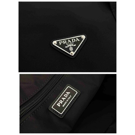 プラダ メンズ Re-Nylon トライアングルロゴ 2WAY ボストンバッグ ダッフルバッグ トラベルバッグ ブラック 2VC015 男女兼用