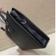 プラダ メンズ ウェーブ型押しレザー 本革 ダイヤルロック 2WAY ブリーフケース ビジネスバッグ 書類かばん ブラック 男女兼用
