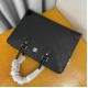 ヴェルサーチェ メンズ ラ メドゥーサ ジオメトリック型押し カーフレザー 本革 2WAY ブリーフケース ビジネスバッグ 書類かばん ブラック 男女兼用