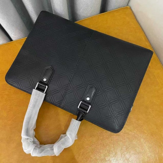ヴェルサーチェ メンズ ラ メドゥーサ ジオメトリック型押し カーフレザー 本革 2WAY ブリーフケース ビジネスバッグ 書類かばん ブラック 男女兼用