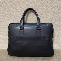 ヴェルサーチェ メンズ ラ メドゥーサ スムースカーフレザー 本革 フロントジップ 2WAY ブリーフケース ビジネスバッグ 書類かばん ブラック 男女兼用