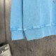 AMIRI 2026秋冬新作 スノーウォッシュ カレッジロゴ クルーネックスウェットシャツ 天蓝色 男女兼用 メンズ レディース