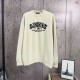 AMIRI 2026秋冬新作 スノーウォッシュ カレッジロゴ クルーネックスウェットシャツ 杏色 男女兼用 メンズ レディース